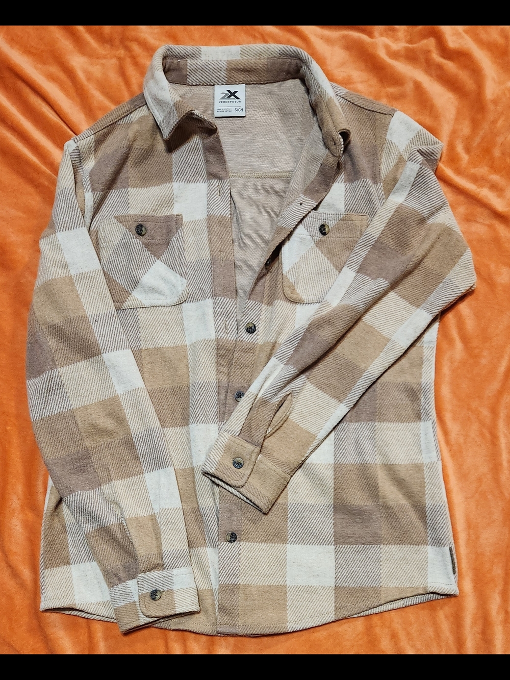 ZeroXposur Plaid Shirt - Taupe & Cream